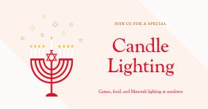 Hanukkah Daily Candle Lighting Facebook Post