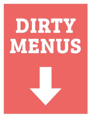 Dirty Menus Sign