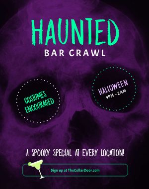 Bar Crawl Halloween Sandwich Board