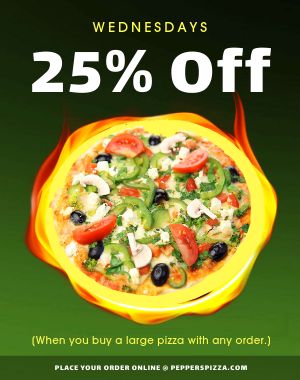 Green Pizza Poster