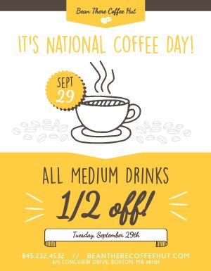 National Coffee Day Sign