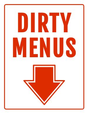 Dirty Menus Notice