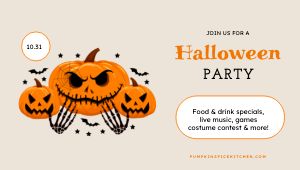 Spooky Halloween Party Digital Board