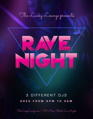 Rave Nightclub Flyer