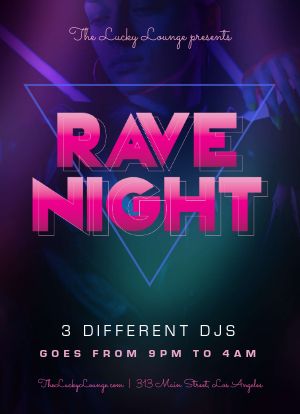 Rave Nightclub Tabletop Insert