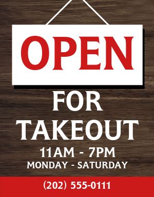 Takeout Food Option Flyer