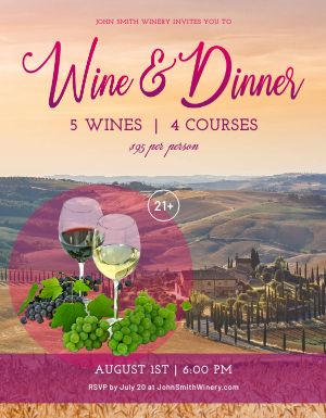 Winery Dinner Flyer