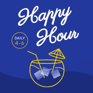 Blue Daily Happy Hour Instagram Post