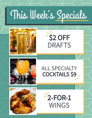 Restaurant Weekly Specials Flyer