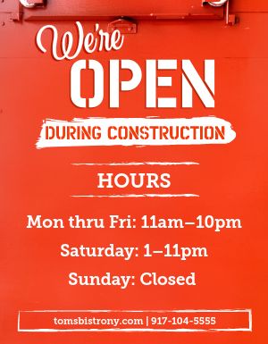 Open During Construction Flyer