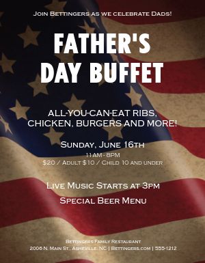 Fathers Day Restaurant Flyer