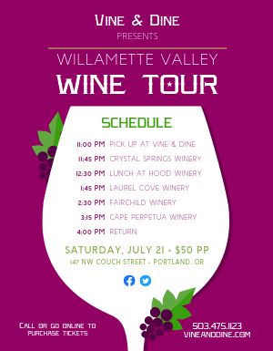 Wine Tour Flyer