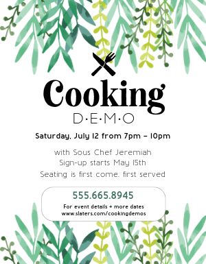 Cooking Demo Flyer