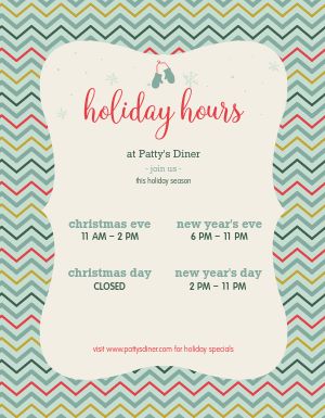 Holiday Hours Flyer