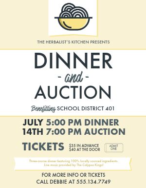 Dinner Auction Flyer
