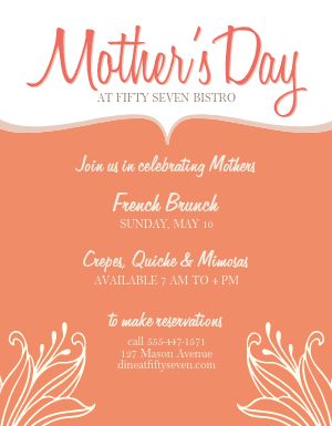 Mothers Day Event Flyer