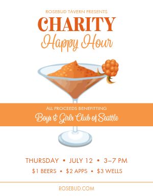Charity Happy Hour Flyer
