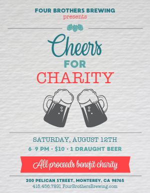 Cheers for Charity Flyer