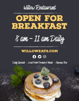 Open for Breakfast Flyer