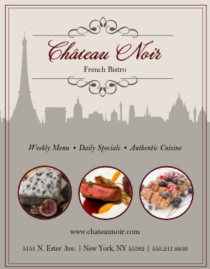 French Restaurant Flyer