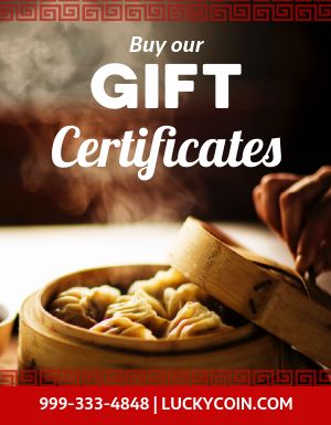 Gift Certificate Support Flyer
