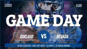 Blue Game Day Football Digital Poster