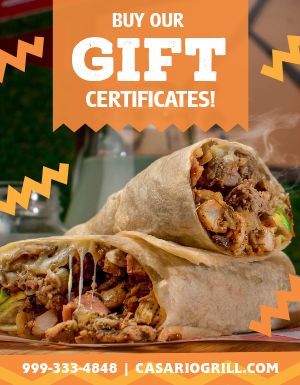 Burrito Gift Certificates Flyer