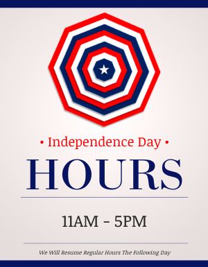 Independence Day Hours Flyer