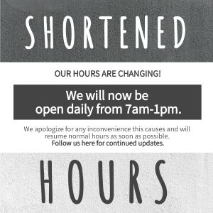 Short Hours Instagram Post