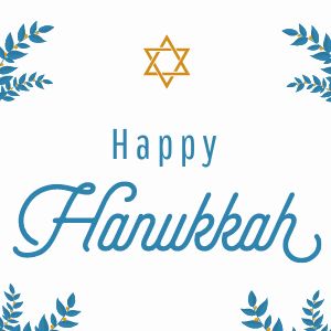 Simple Happy Hanukkah Instagram Post