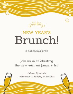 New Year's Eve Brunch Flyer