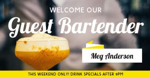 Yellow Guest Bartender FB Post