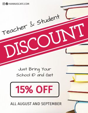 Teacher Discount Flyer