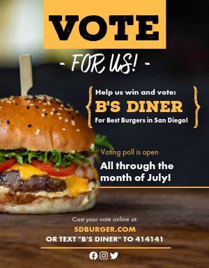 Vote For Our Burger Flyer 