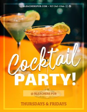 Orange Cocktail Party Flyer