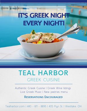 Greek Cuisine Flyer