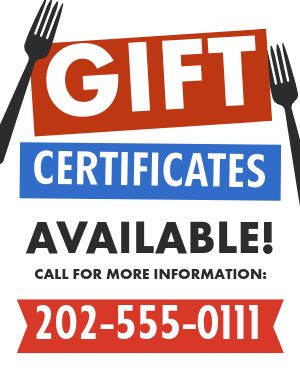 Gift Certificates Announcement