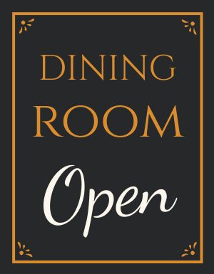 Dining Room Open Sign