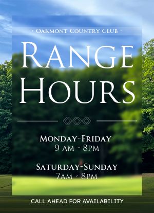 Country Club Hours Tabletop Insert