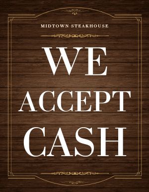 Cash Accepted Flyer