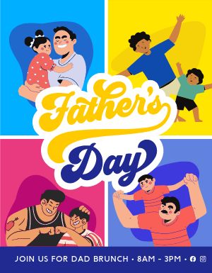 Colorful Fathers Day Flyer