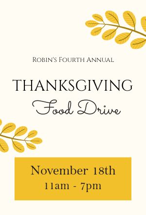 Simple Thanksgiving Food Drive Table Tent