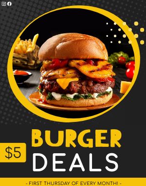 Daily Burger Specials Poster