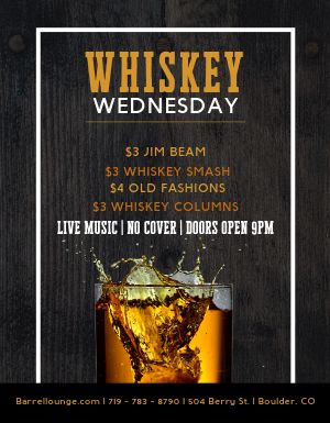 Whiskey Wednesday Flyer 