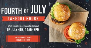 Fourth of July Burgers Facebook Post