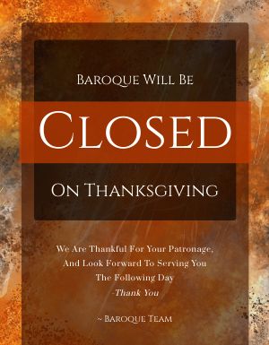 Closed on Thanksgiving Flyer