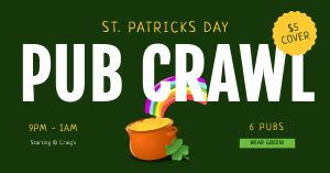 St Patricks Day Pub Crawl Facebook Post