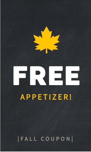Free Appetizer Fall Discount Card