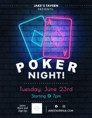 Poker Night Bar Flyer