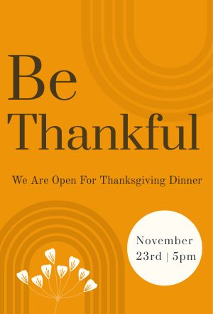Be Thankful Thanksgiving Table Tent